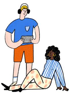 Graphic of a Man and a Woman