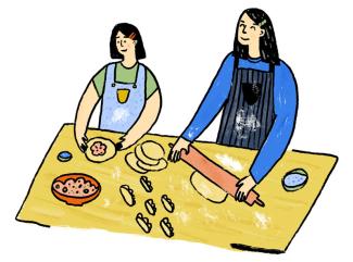 Toolkit Graphic of Two Characters